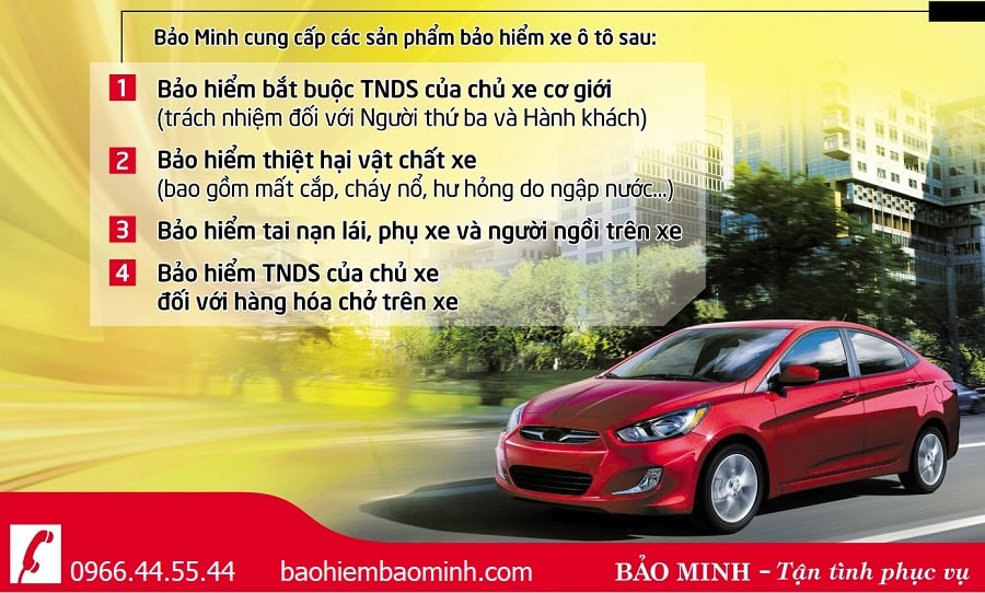 bảo hiểm vật chất ô tô bảo minh