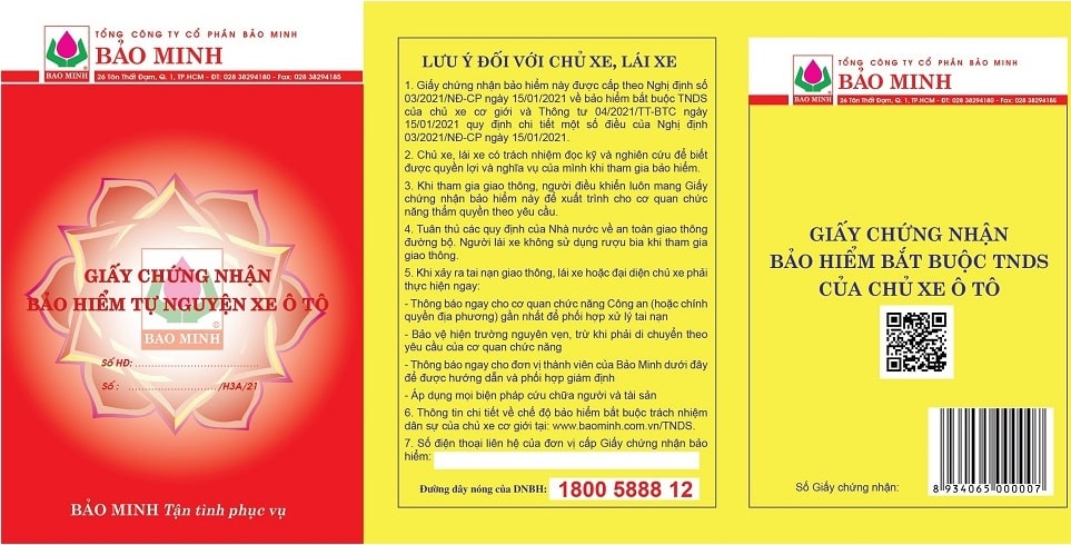 bảo hiểm bắt buộc ô tô