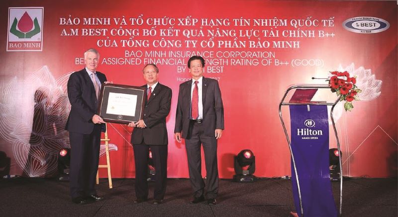 Bảo Minh là thương hiệu có tài chính mạnh được A.M. BEST xếp hạng B++